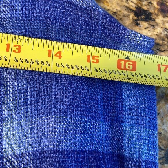 Isabella Sinclair Anthropology Sleeveless Blue Check Print Shirt Dress Size XSP - Picture 9 of 10